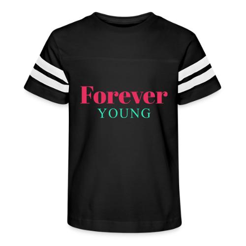 Forever Young Typography Design - Kid's Football Tee