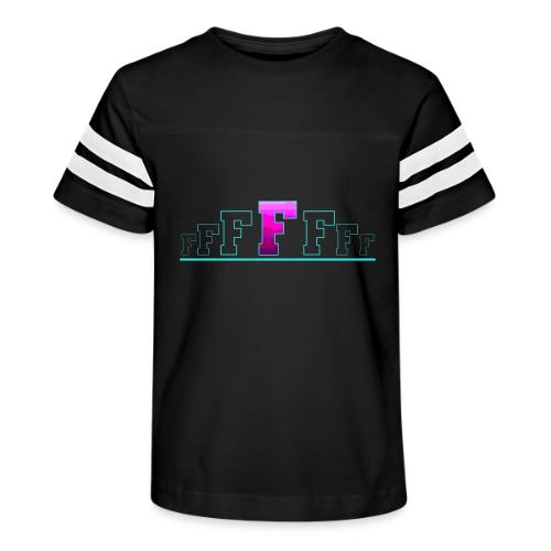 Letter F – Capital Varsity Alphabet Monogram - Kid's Football Tee