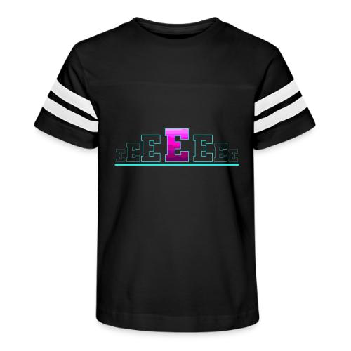 Letter E – Capital Varsity Alphabet Monogram - Kid's Football Tee
