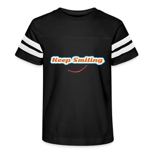Keep Smiling Positive Vibes Graphic - Kid's Football Tee