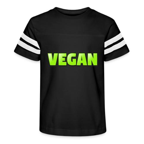 Vegan Bold Green Typography Design - Kid's Football Tee
