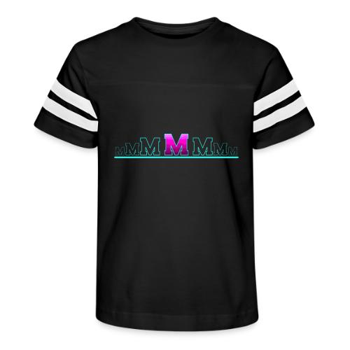 Letter M – Capital Varsity Alphabet Monogram - Kid's Football Tee