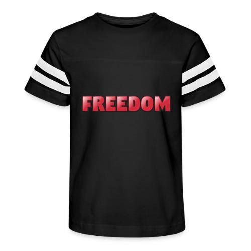 Freedom Bold 3D Word Art Design - Kid's Football Tee