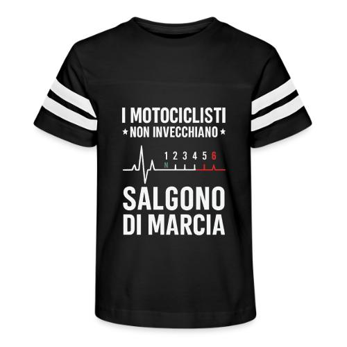 Motorcyclists Never Age Heartbeat Design - Kid's Football Tee