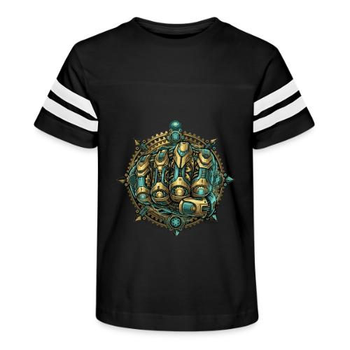 Cyberpunk Power Robot Hand - Kid's Football Tee