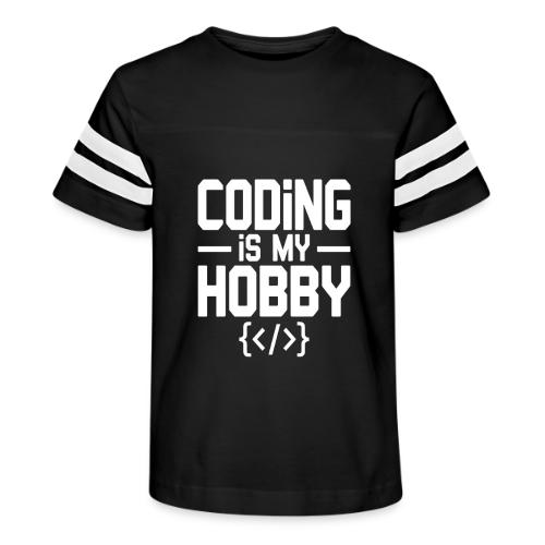Coding Is My Hobby Typography - Kid's Football Tee