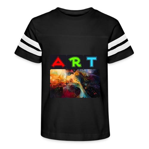 Waves of Art - Kid's Football Tee