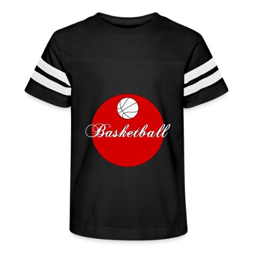 Basketball: Bold Hoops - Kid's Football Tee