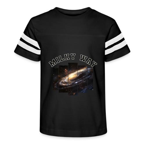 Milky way galaxy - Kid's Football Tee