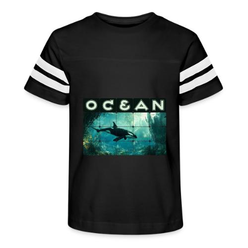 Ocean: Silent Hunter - Kid's Football Tee
