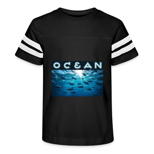 Ocean: Silver Tide - Kid's Football Tee