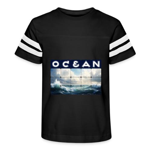 Ocean: Waves of Fury - Kid's Football Tee