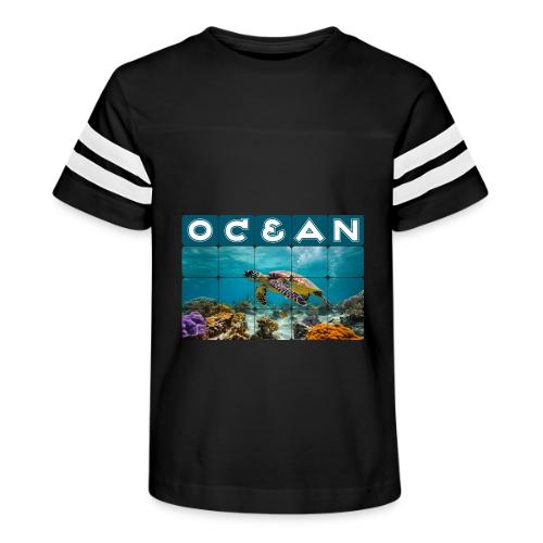 Ocean: Gentle Voyager - Kid's Football Tee