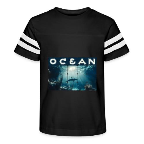 Ocean: Dolphin’s Serenity - Kid's Football Tee