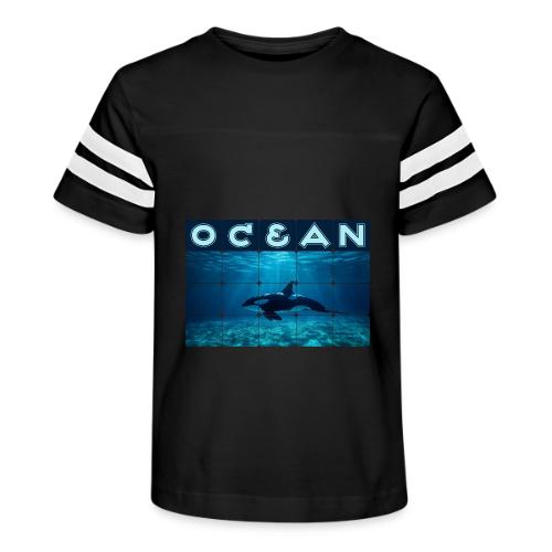 Ocean: Orca in Motion - Kid's Football Tee