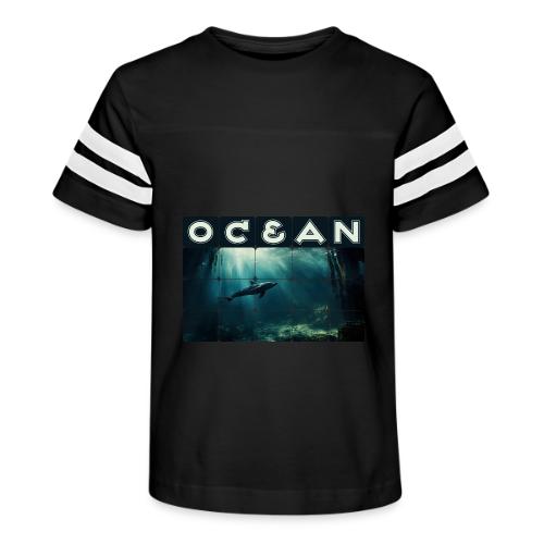 Ocean Whisper - Kid's Football Tee