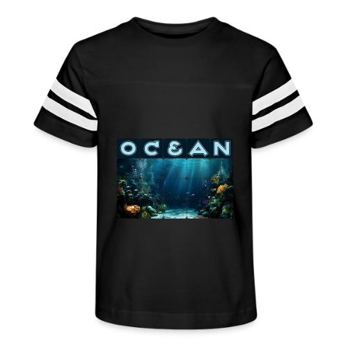 Ocean: Rainbow Reef Life - Kid's Football Tee
