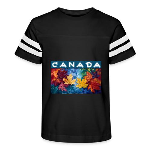 Canada in Brushstrokes - Kid's Football Tee