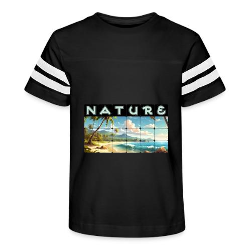 Nature: Sun-Kissed Shore - Kid's Football Tee