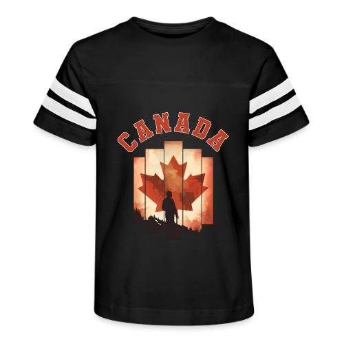 Proud Canadian Shadow - Kid's Football Tee
