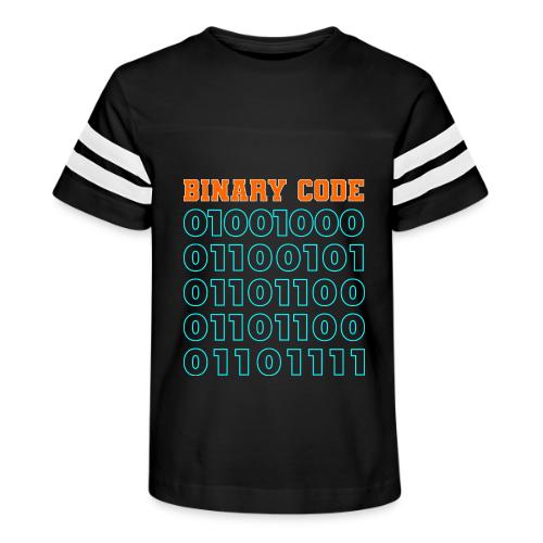 Say Hello in Binary code - Kid's Football Tee