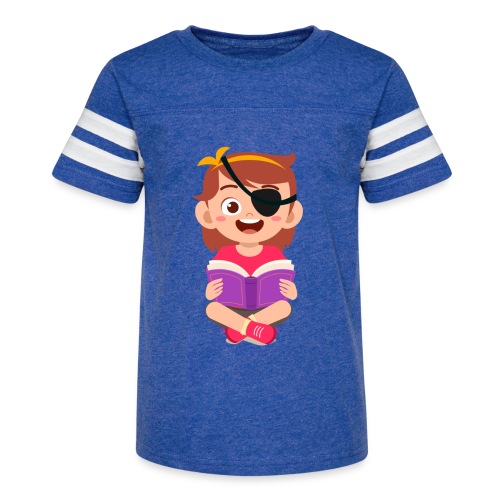 Little girl with eye patch - Kid's Vintage Sports T-Shirt