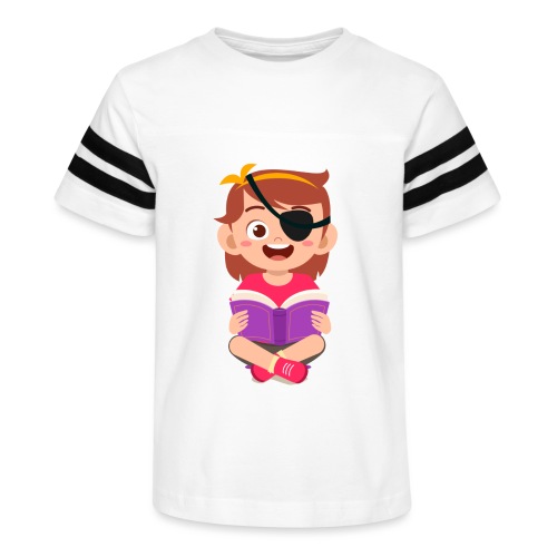 Little girl with eye patch - Kid's Vintage Sports T-Shirt