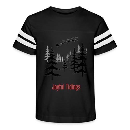Joyful Tidings Christmas T-Shirt - Kid's Football Tee