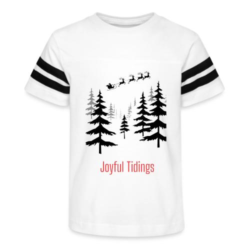Joyful Tidings Christmas T-Shirt - Kid's Football Tee