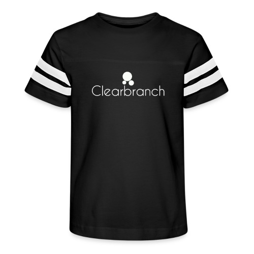 Clearbranch Logo in White - Kid's Vintage Sports T-Shirt