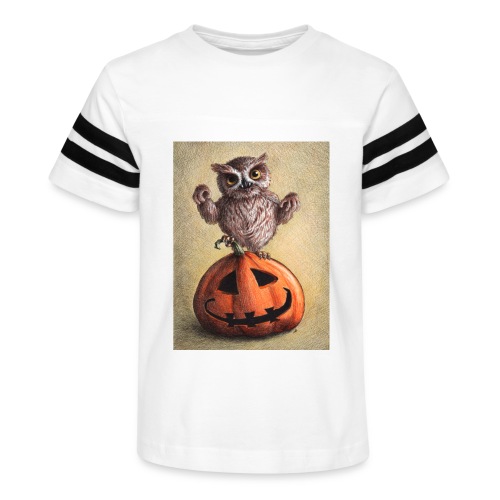 Funny Halloween Owl - Kid's Football Tee