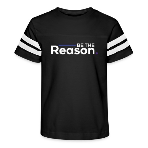 Be the Reason Logo (White) - Kid's Vintage Sports T-Shirt
