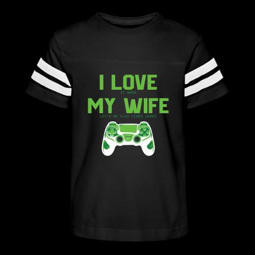 I Love It When My Wife Lets Me Game - Kid's Football Tee