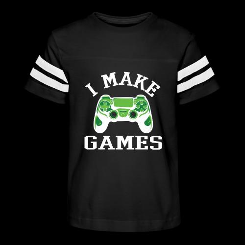 I Make Games - Game Dev - Kid's Football Tee