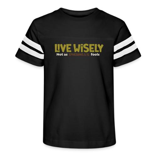 Live Wisely Shirt–Ephesians 5:15 Christian design - Kid's Football Tee
