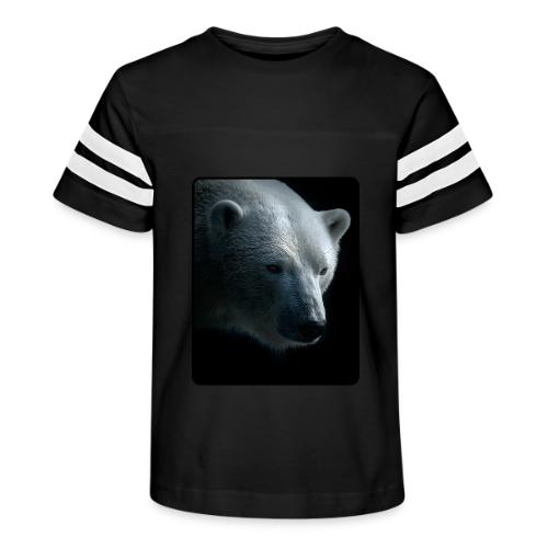 Polar Bear Close-Up Wildlife Design - Kid's Football Tee