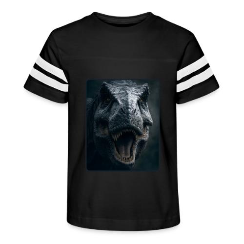 T Rex Cinematic Close-Up Design - Kid's Football Tee
