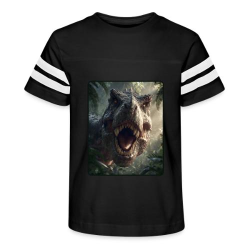 T Rex Jungle Roar Design - Kid's Football Tee