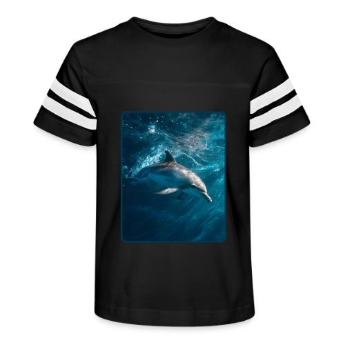 Dolphin Sunlit Ocean Serenity Design - Kid's Football Tee