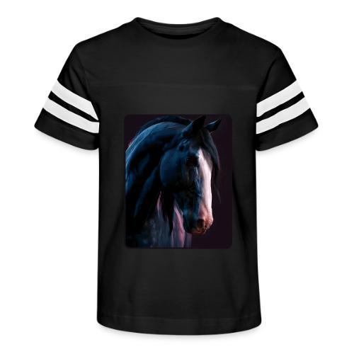 Noble Horse Cinematic Portrait Design - Kid's Football Tee