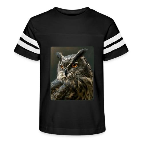 Eurasian Eagle Owl Portrait Design - Kid's Football Tee