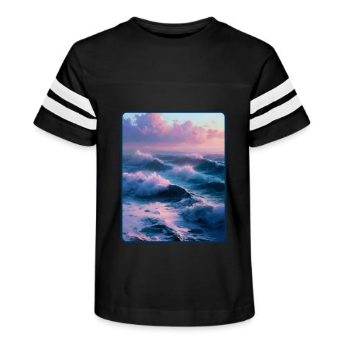 Dreamy Pastel Ocean Sunset Art - Kid's Football Tee