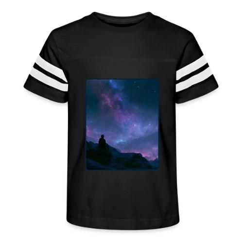 Stargazer Nebula Night Sky Art - Kid's Football Tee