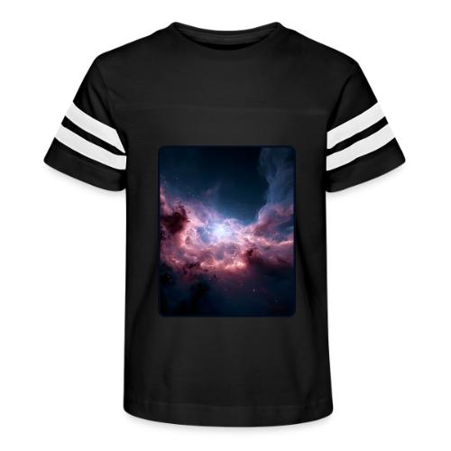 Radiant Cosmic Nebula Artwork - Kid's Football Tee