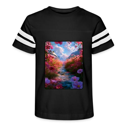 Dreamy Cosmos Valley Landscape Art - Kid's Football Tee