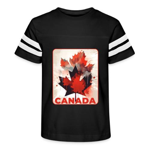 Canada Inked Leaf - Kid's Football Tee