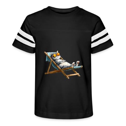 Sunshine Cat Mode - Kid's Football Tee