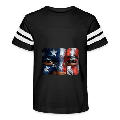 USA: Three Panels of Pride - Kid's Football Tee