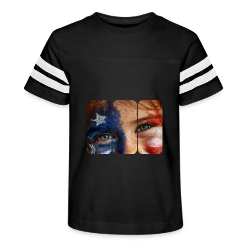 USA: Patriot Gaze - Kid's Football Tee