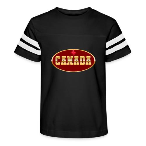 Canada in golden letters - Kid's Football Tee